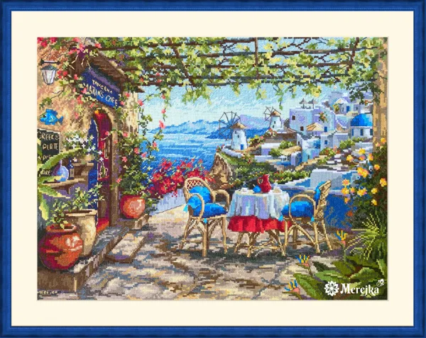 Santorini. Widok z tarasu